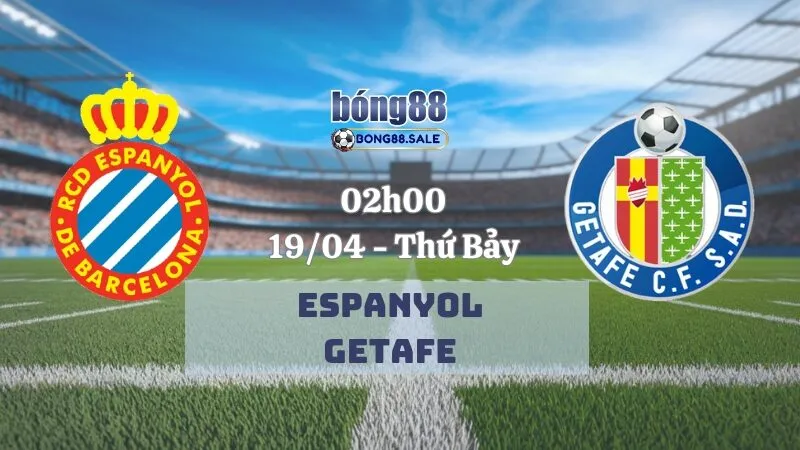 Tỷ lệ kèo bong88 La Liga | Espanyol - Getafe 19/04/2025