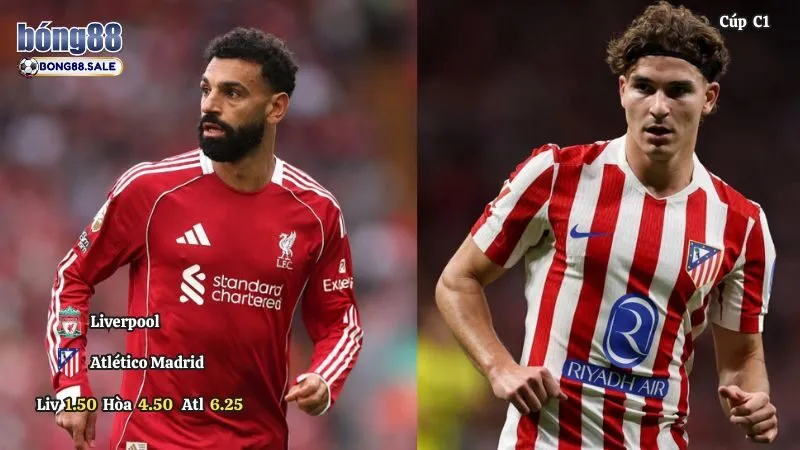 Tỷ Lệ Kèo Bong88 Cúp C1 | Liverpool - Atlético Madrid 18/09/2025