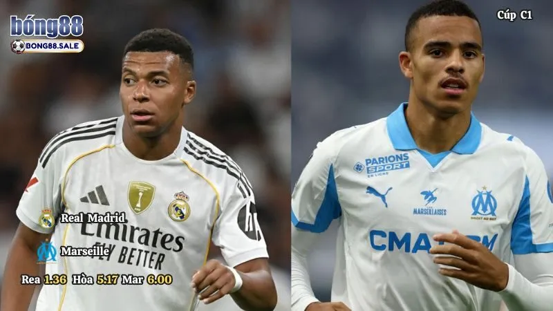 Kèo Nhà Cái Bong88 Cúp C1 | Real Madrid - Marseille 17/09/2025